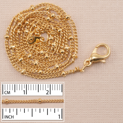 Chain & Clasps Gold Filled Satellite Finished Chain, 16"